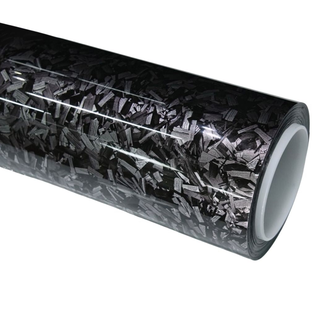 Flower Carbon Silver Vinyl Wrap