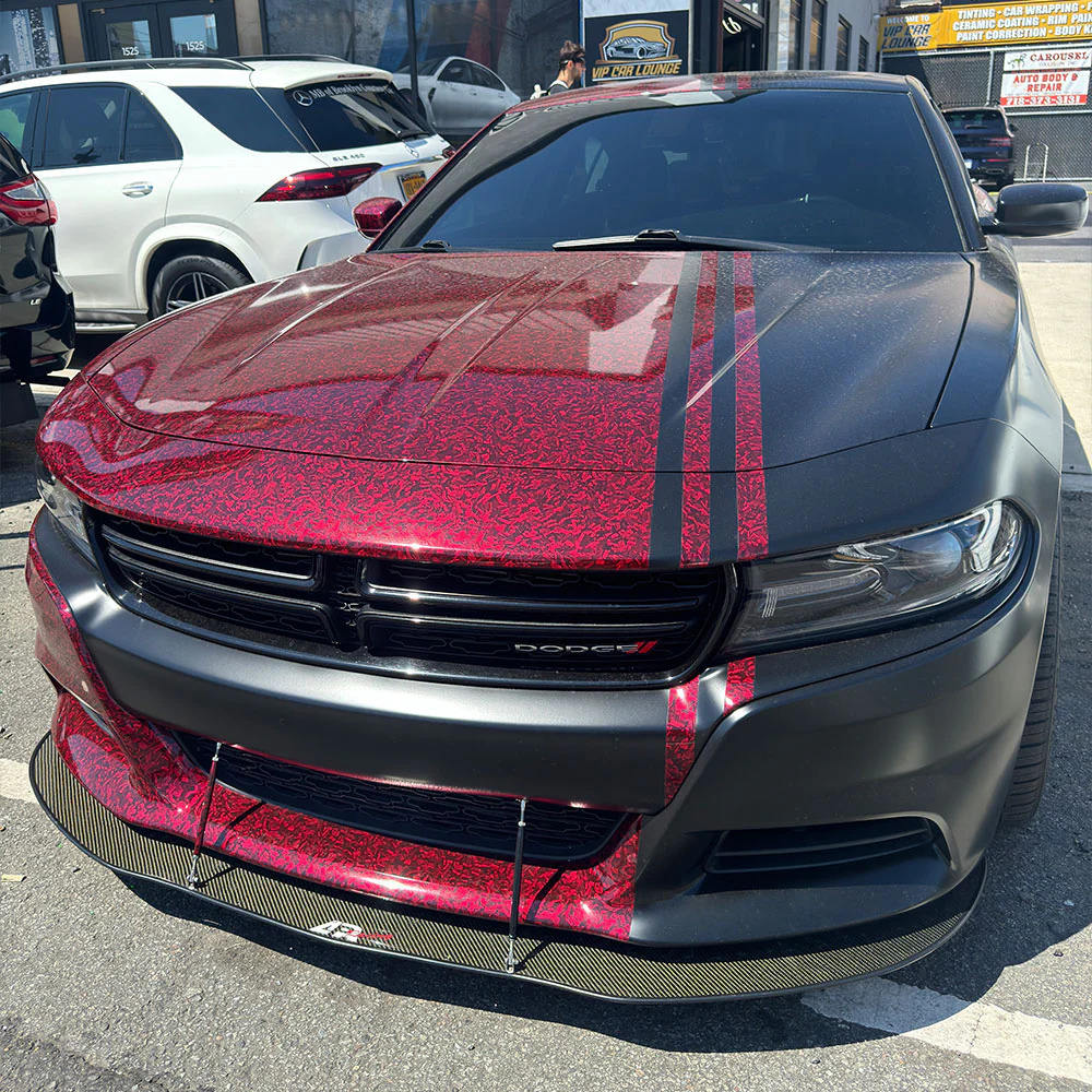 Red Forged Carbon Fiber Vinyl Wrap