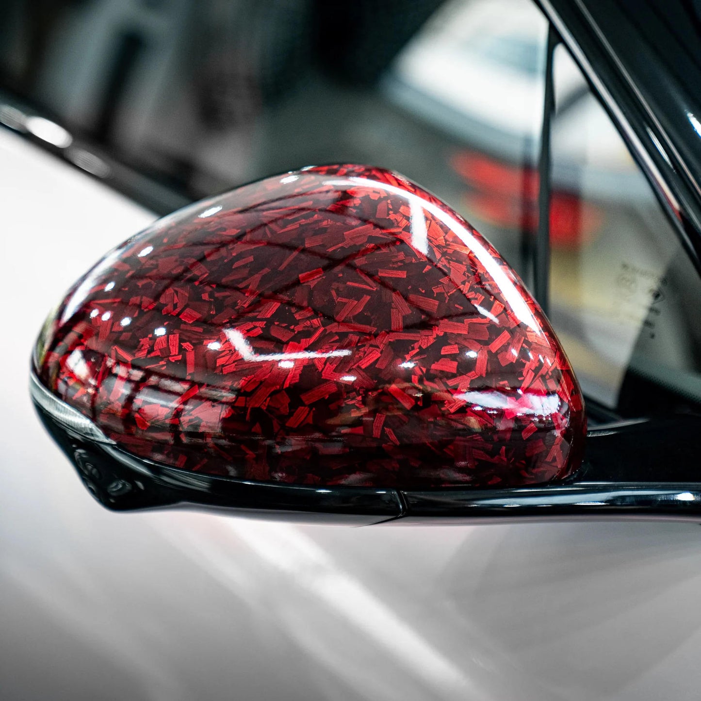 Red Forged Carbon Fiber Vinyl Wrap