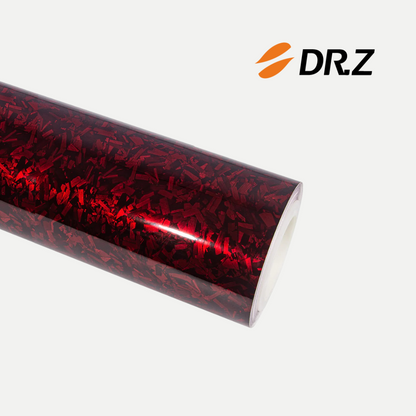 Red Forged Carbon Fiber Vinyl Wrap