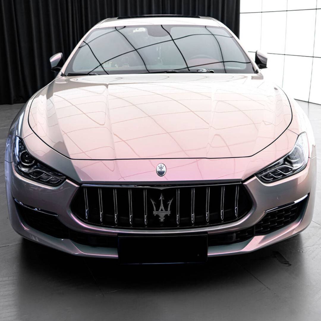 Candy Metallic Gray Pink Vinyl Wrap