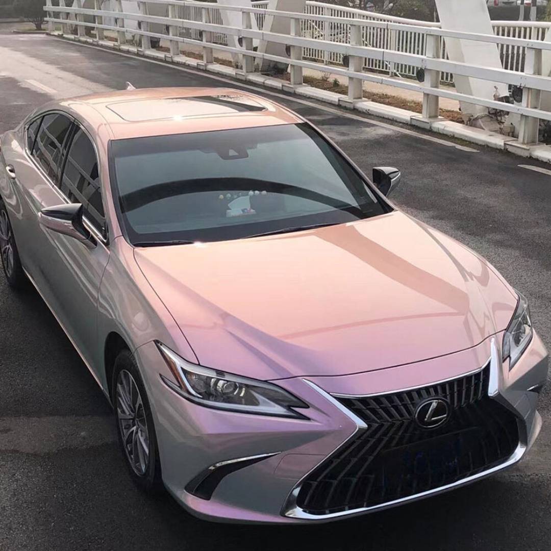 Candy Metallic Gray Pink Vinyl Wrap