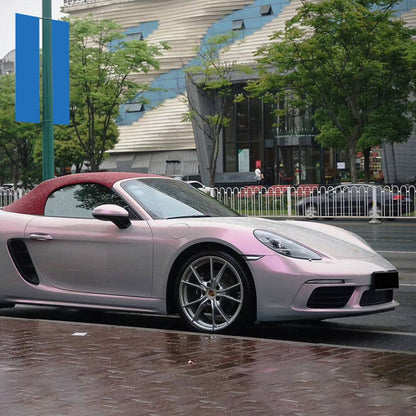 Candy Metallic Gray Pink Vinyl Wrap