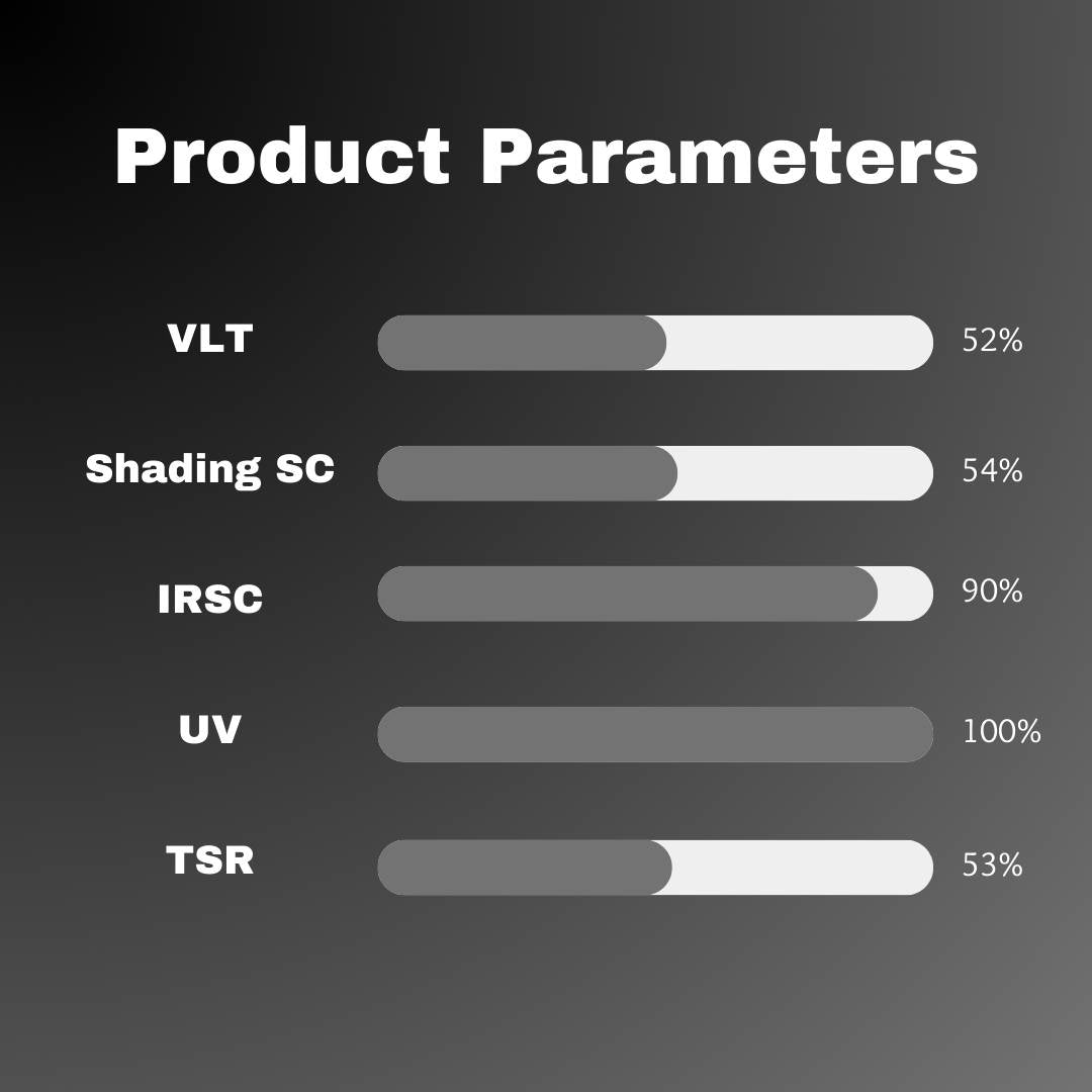 52% VLT Heat Rejecting Window Tint Film