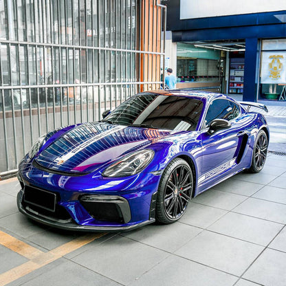 Glossy Metallic Deep Blue Vinyl Wrap