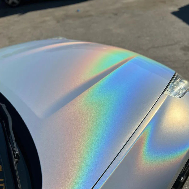 Rainbow Majestic White Vinyl Wrap