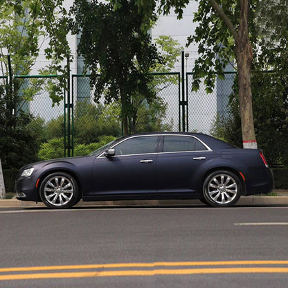 Matte Metallic Black Blue Vinyl Wrap