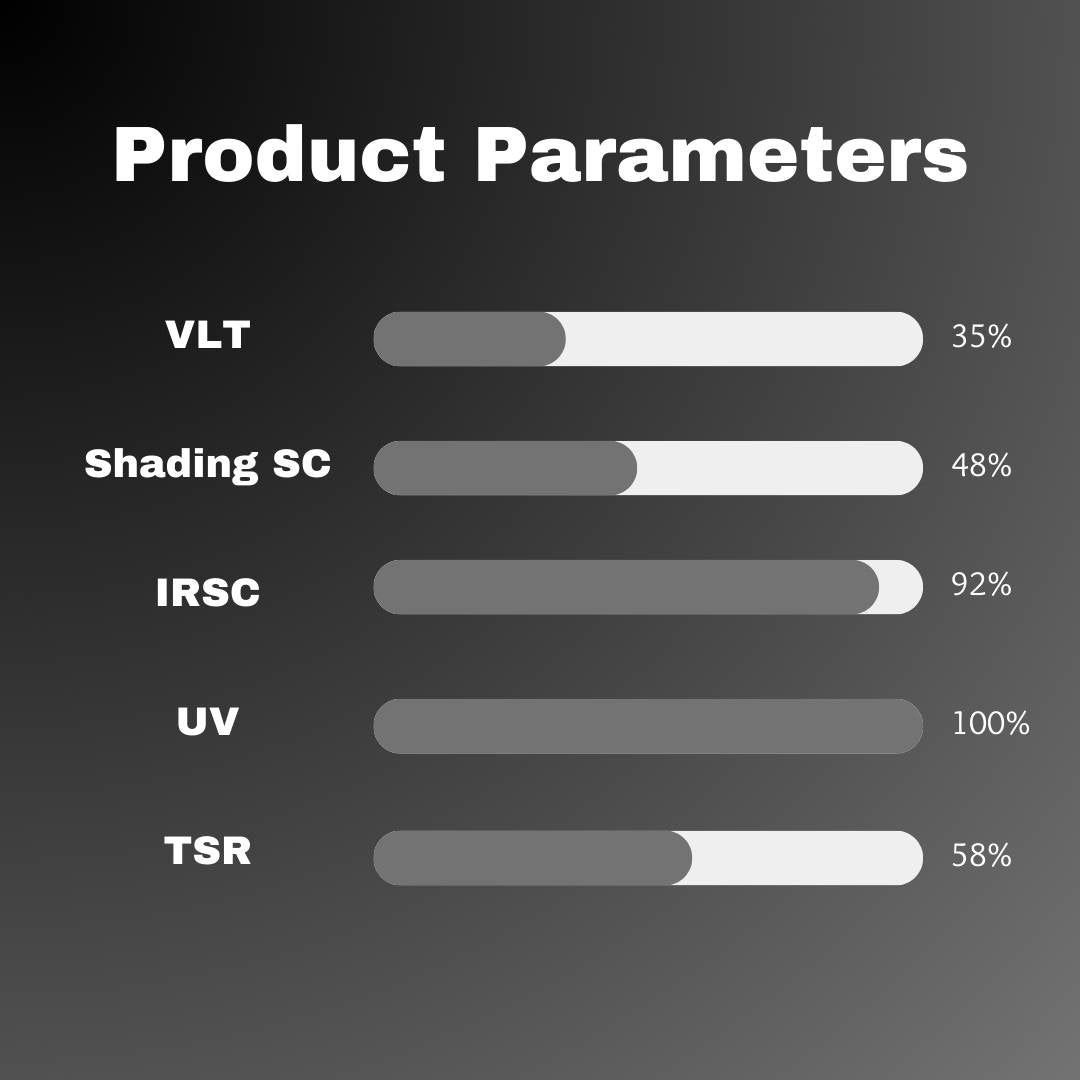 35% VLT Heat Rejecting Window Tint Film